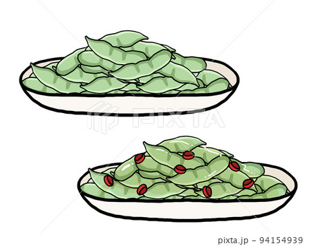 枝豆の乗ったお皿のイラスト 94154939