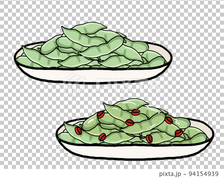枝豆の乗ったお皿のイラスト 94154939