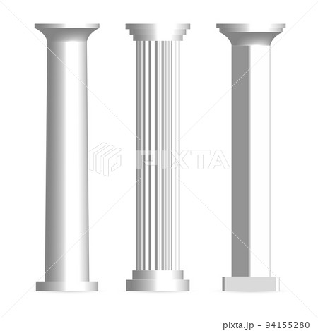 Set of architectural columns, 3D vector...のイラスト素材 [94155280] - PIXTA