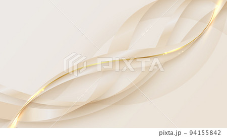 Abstract luxury style golden wave lines on white background 94155842