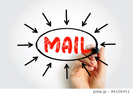 Mail text concept with arrows for presentations and reports Mail text concept with arrows for presentations and reports 94156451