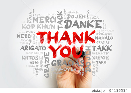 Thank You word cloud in different languages, concept background 94156554