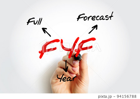 FYF Full Year Forecast - year-ahead prediction of various financial and logistic needs for a business, acronym text concept background FYF Full Year Forecast - year-ahead prediction of various financial and logistic needs for a business, acronym text concept background 94156788