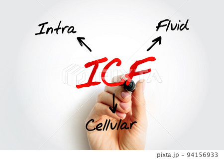 ICF - intracellular fluid acronym, medical concept background 94156933
