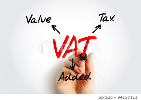 VAT - Value Added Tax acronym, business concept background 94157113