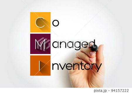 CMI Co Managed Inventory - business arrangement made between the supplier and the customer, acronym text with marker 94157222