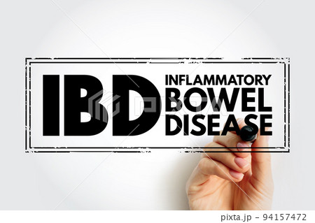 IBD Inflammatory Bowel Disease - group of inflammatory conditions of the colon and small intestine, acronym text stamp concept background IBD Inflammatory Bowel Disease - group of inflammatory conditions of the colon and small intestine, acronym text stamp concept background 94157472