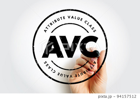 AVC - Attribute Value Class acronym, technology concept background 94157512