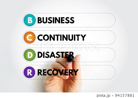 BCDR - Business Continuity Disaster Recovery acronym, business concept background BCDR - Business Continuity Disaster Recovery acronym, business concept background 94157881