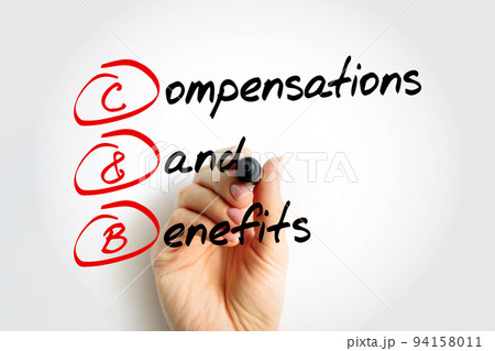 C and B - Compensations and Benefits acronym, business concept background C and B - Compensations and Benefits acronym, business concept background 94158011