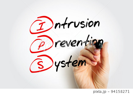 IPS - Intrusion Prevention System is a network security tool that continuously monitors a network for malicious activity, acronym, text concept with marker IPS - Intrusion Prevention System is a network security tool that continuously monitors a network for malicious activity, acronym, text concept with marker 94158271