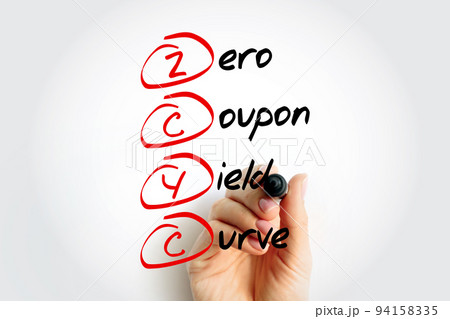 ZCYC Zero Coupon Yield Curve - special type of yield curve that maps interest rates on zero-coupon bonds to different maturities across time, acronym text with marker ZCYC Zero Coupon Yield Curve - special type of yield curve that maps interest rates on zero-coupon bonds to different maturities across time, acronym text with marker 94158335