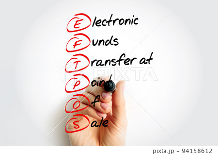 EFTPOS - Electronic Funds Transfer at Point of Sale acronym, business concept background 94158612