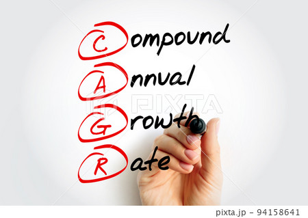 CAGR - Compound Annual Growth Rate acronym, business concept background 94158641