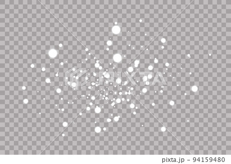 Falling snow on a transparent background. 94159480