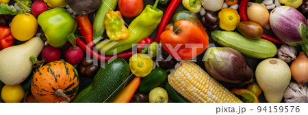 Background with fresh autumn vegetables 94159576