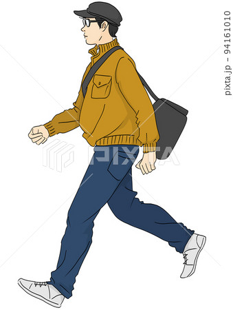 歩く若い男性のイラスト 94161010