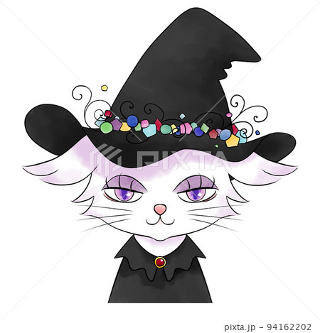 ハロウィン　魔女　猫　黒猫 94162202