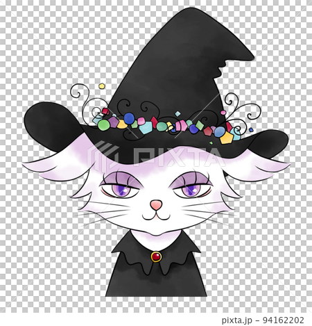ハロウィン　魔女　猫　黒猫 94162202