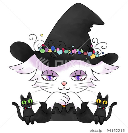 魔女猫さん ψ(｀∇´)ψ 黒猫さん　ハロウィン♪ ハロウィン仮装（ジャック＆魔女と黒猫）[10456000155]の写真