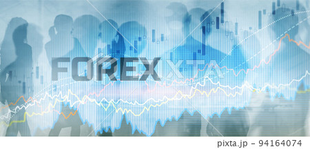 Forex exchange. Financial technology concept. Fintech. Online banking Forex exchange. Financial technology concept. Fintech. Online banking 94164074