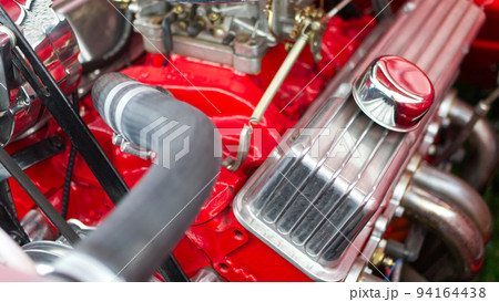Close up sections of amazing retro style American cars Close up sections of amazing retro style American cars 94164438