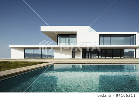 Hillside Contemporary Villa with a Swimming Pool 94166211