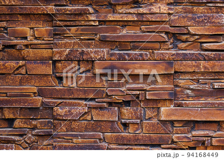 fake stone wall, plastic panel imitating natural slab wall brickwork 94168449
