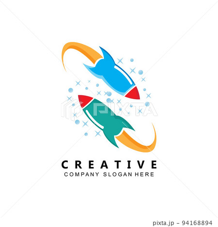 simple space rocket icon vector logo free 94168894