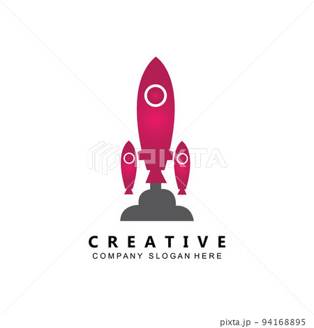 simple space rocket icon vector logo free 94168895