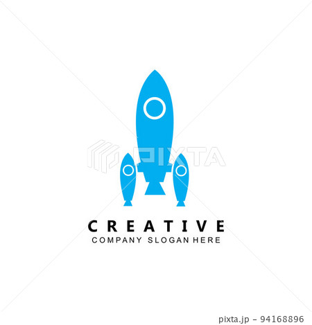 simple space rocket icon vector logo free 94168896