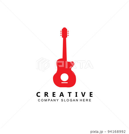 musician musical instrument guitar logo template vector icon 94168992