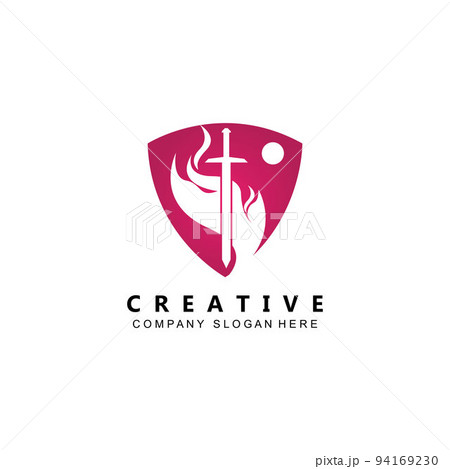 cutting tool war sword logo vector symbol 94169230