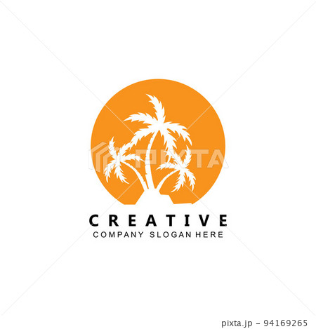 coconut tree logo vector symbol on the beach coconut tree logo vector symbol on the beach 94169265