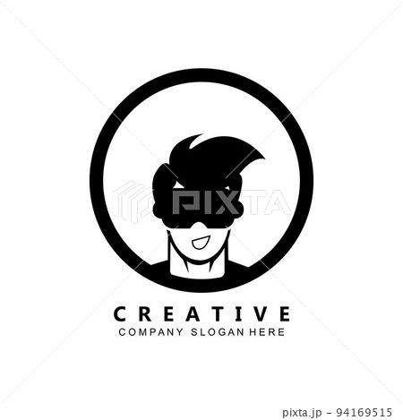 human virtual reality logo vector symbol iconのイラスト素材 [94169515] - PIXTA