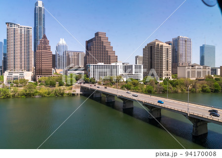 Downtown Austin Texas skyline and Colorado river 94170008