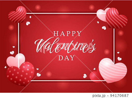 Happy Valentines Day Template Hand Drawn Cartoon Flat Illustration Which is Commemorated on February 17 for Love Greeting Card or Poster Design Happy Valentines Day Template Hand Drawn Cartoon Flat Illustration Which is Commemorated on February 17 for Love Greeting Card or Poster Design 94170687