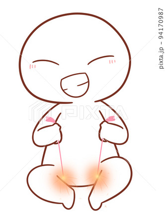 【花火】両手に線香花火を持つキャラクター【風物詩】 94170987