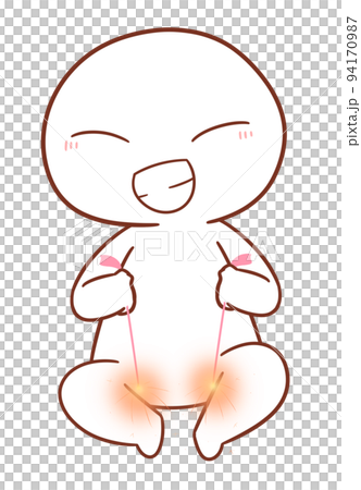 【花火】両手に線香花火を持つキャラクター【風物詩】 94170987