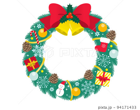 クリスマスリースのイラスト素材 [94171433] - PIXTA