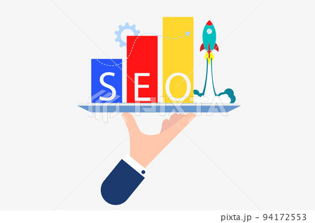 SEO Search Engine Optimization, concept for promoting ranking traffic on website, optimizing your website to rank in search engines or SEO 94172553