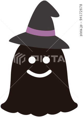 ハロウィンハットのシンプルで可愛いお化け 黒 ハロウィンハットのシンプルで可愛いお化け 黒 94172678