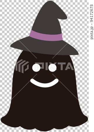 ハロウィンハットのシンプルで可愛いお化け 黒 ハロウィンハットのシンプルで可愛いお化け 黒 94172678