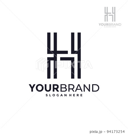 Abstract letter H logo design template 94173254