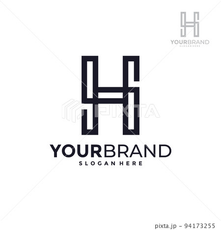 Abstract letter H logo design template 94173255