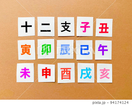 十二支の年賀用背景素材 十二支の年賀用背景素材 94174124