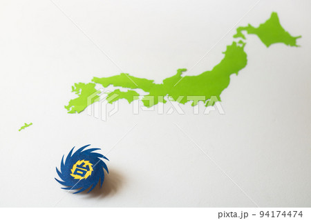 地球温暖化による気候変動で台風大型化 地球温暖化による気候変動で台風大型化 94174474