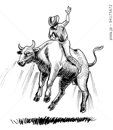 Cowboy sketch Cut Out Stock Images & Pictures - Alamy