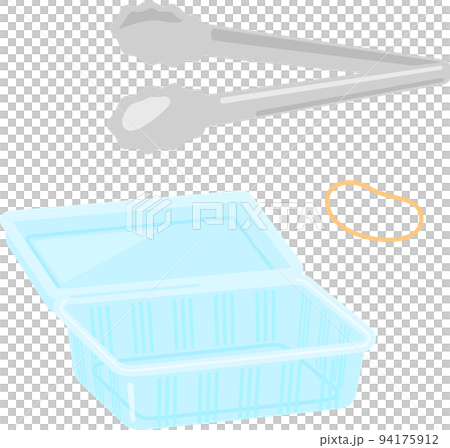 一次性食品容器、鉗子和橡皮筋 一次性食品容器、鉗子和橡皮筋 94175912