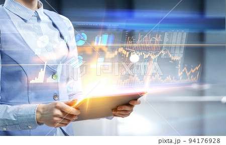 Business and innovation concept . Mixed media 94176928